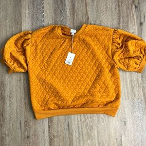 Burnt Orange Quilted Shirt